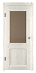 Межкомнатная дверь с покрытием экошпон Прайм 4 ДЧ стекло бронза