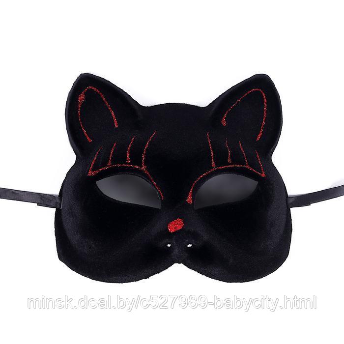 Карнавальная маска «Черная кошка» - фото 2 - id-p193997781
