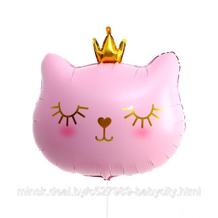 Шар фольгированный 32" «Кошечка-королева розовая», фигура - фото 1 - id-p193998100