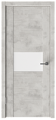 Межкомнатная дверь с покрытием экошпон Стиль 3 ДЧ стекло белое лакобель