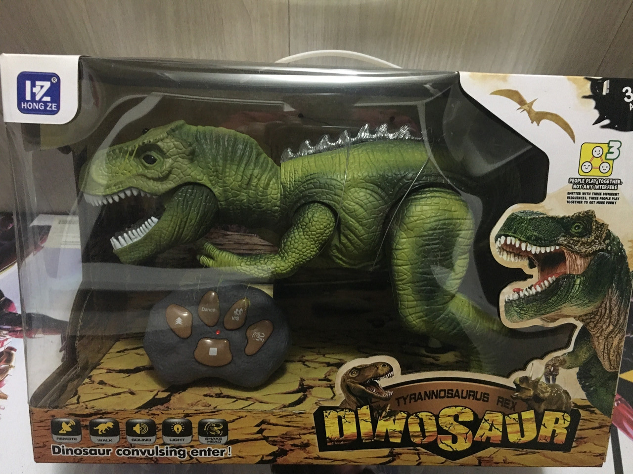 Радиоуправляемая игрушка динозавр Тираннозавр Рекс 48 см свет звук - фото 9 - id-p193860421