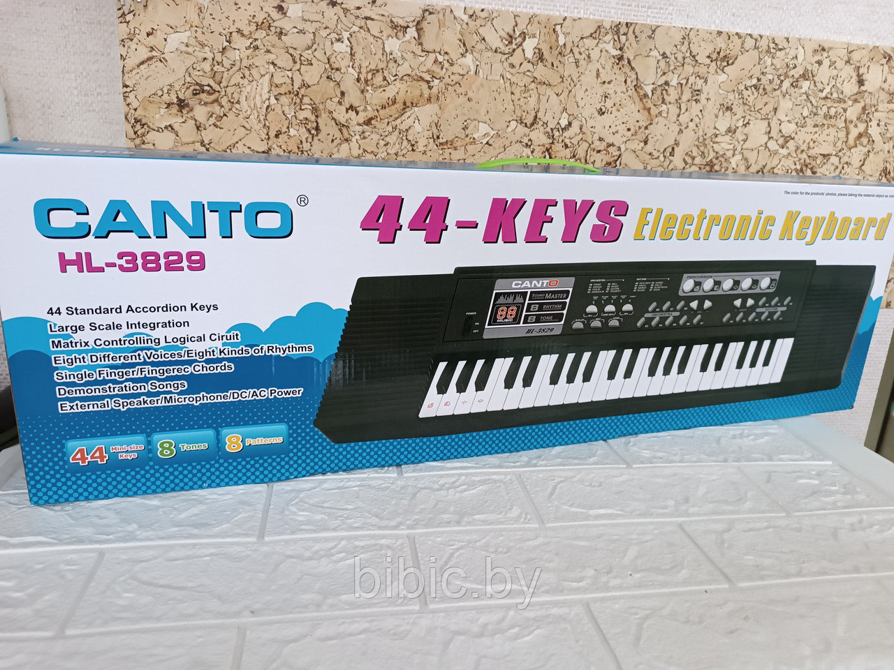 Детский синтезатор Canto на 44 клавиши с микрофоном