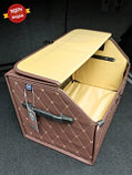 ОРГАНАЙЗЕР в багажник авто [COOLPART] MAXIMAL Middle X кожаный [размер 50х30х30 КОФЭ ], фото 2