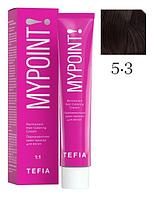 Перманентная крем-краска для волос MYPOINT, тон 5.3 светлый брюнет золотистый, 60 мл (TEFIA)