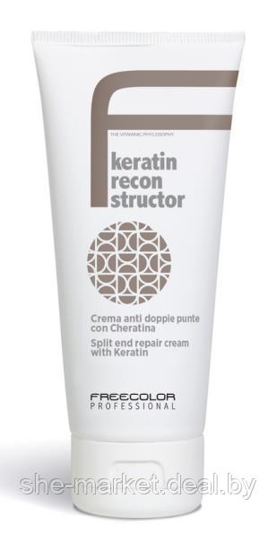 Крем для волос для восстановления секущихся кончиков с кератином KERATIN RECONSTRUCTOR, 100 мл (FREECOLOR - фото 1 - id-p193998224