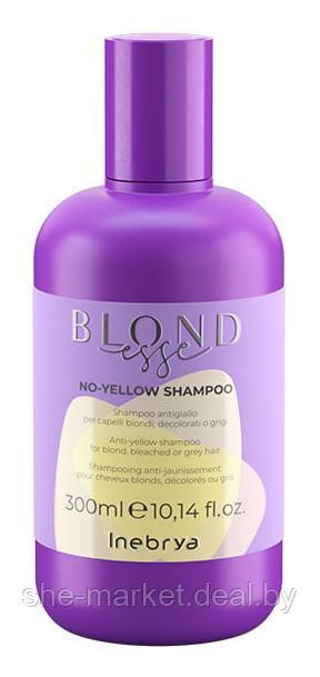 Шампунь для волос анти-желтый для оттенков блонд Blondesse No-Yellow, 300 мл (Inebrya) - фото 1 - id-p194000343