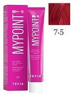 Перманентная крем-краска для волос MYPOINT, тон 7.5 блондин красный, 60 мл (TEFIA)