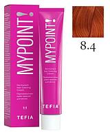 Перманентная крем-краска для волос MYPOINT, тон 8.4 светлый блондин медный, 60 мл (TEFIA)