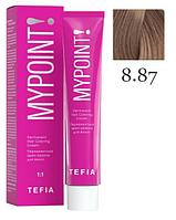 Перманентная крем-краска для волос MYPOINT, тон 8.87 светлый блондин коричнево-фиолетовый, 60 мл (TEFIA)