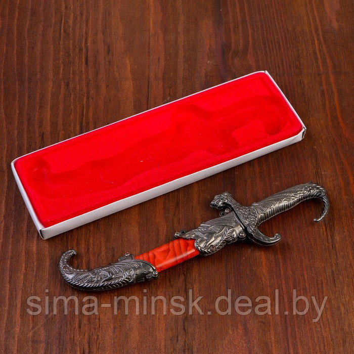 Сувенирный нож, 23 см рукоять в форме дракона - фото 5 - id-p194001952