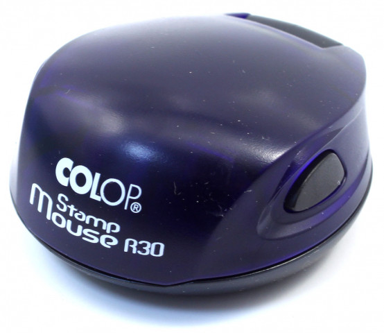 Полуавтоматическая оснастка Colop Stamp Mouse R30/R40 для клише печати ø30 мм, корпус цвета индиго