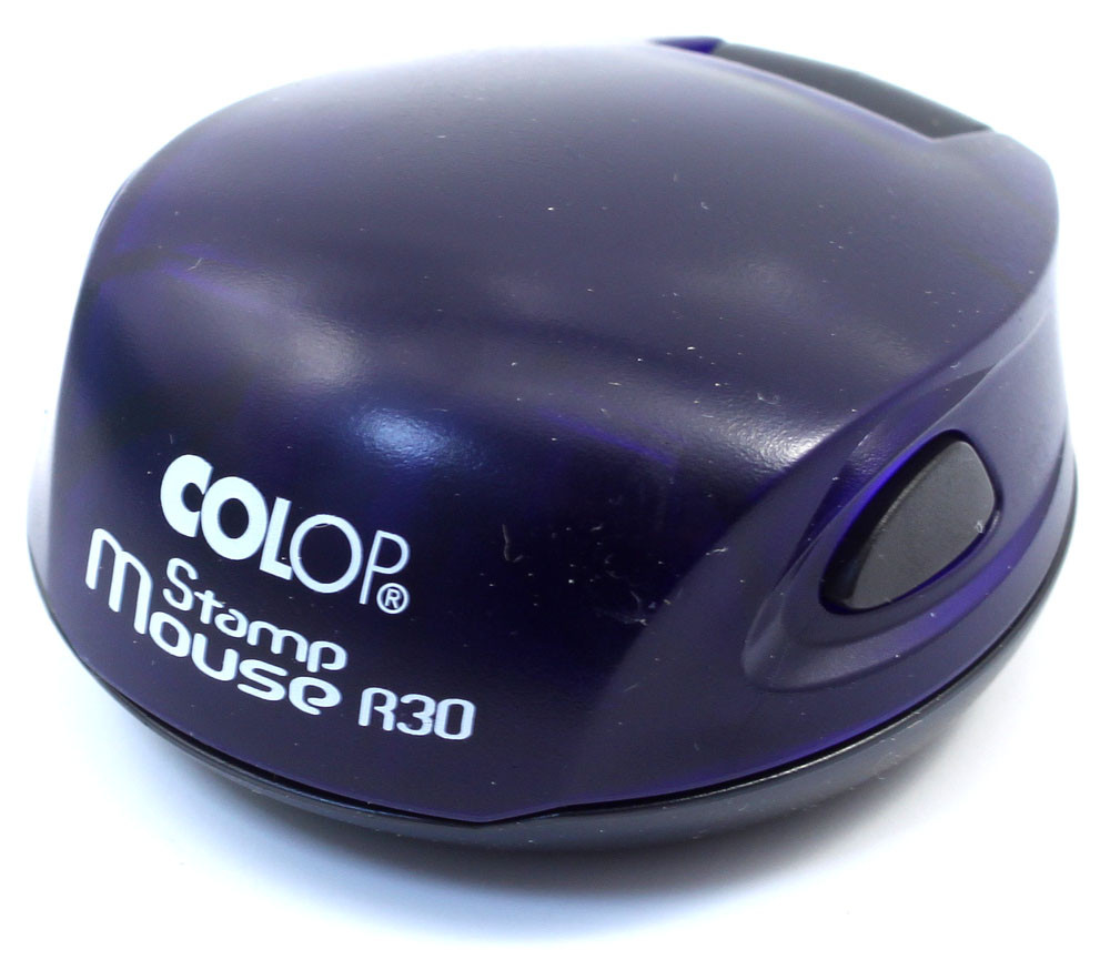 Полуавтоматическая оснастка Colop Stamp Mouse R30/R40 для клише печати ø30 мм, корпус цвета индиго - фото 2 - id-p191728449