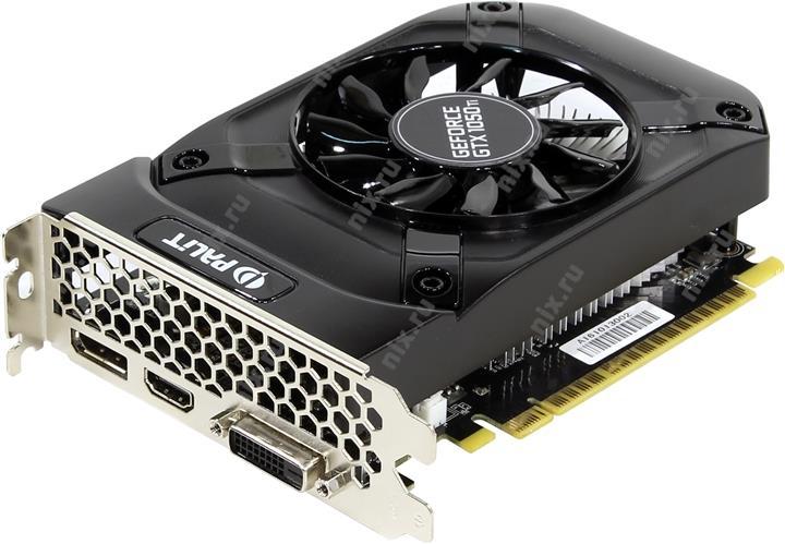4Gb PCI-E GDDR5 Palit GTX1050Ti StormX(RTL) DVI+HDMI+DP GeForce GTX1050Ti
