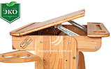 Стол письменный для школьника с ящиком "Школярик" 70см. Комплект растущей мебели стол и стул из бука., фото 3