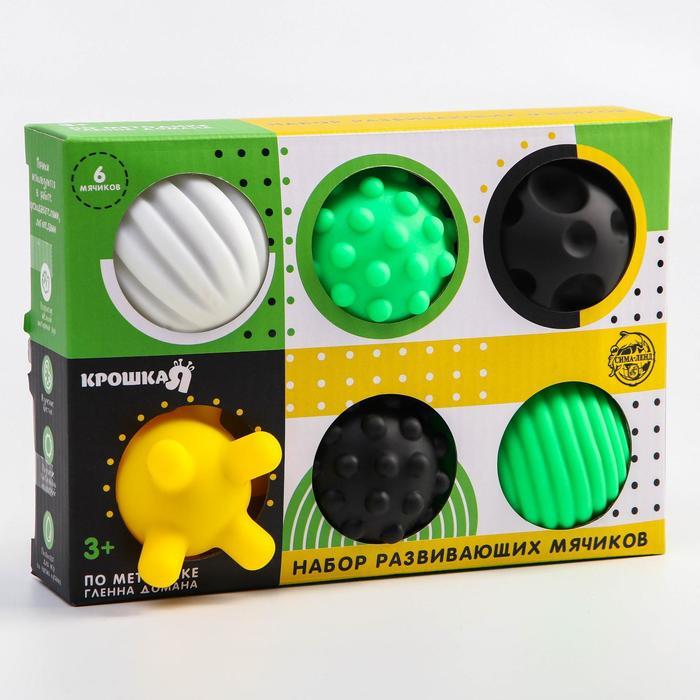 Подарочный набор тактильных развивающих мячиков по методике Гленна Домана, 6 шт. - фото 6 - id-p194004808