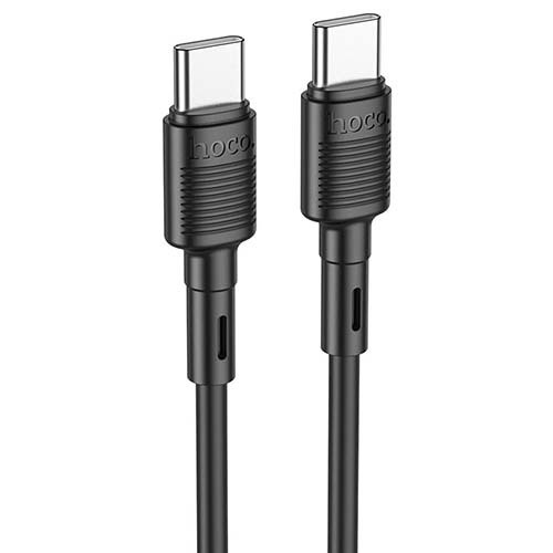 USB кабель Hoco X83 Victory Type-C + Type-C 60W, длина 1 метр (Черный) - фото 1 - id-p194001369