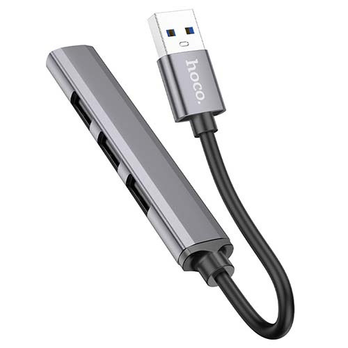 USB-хаб Hoco HB26 USB3.0 + USB2.0*3 (Серый) - фото 3 - id-p194001372