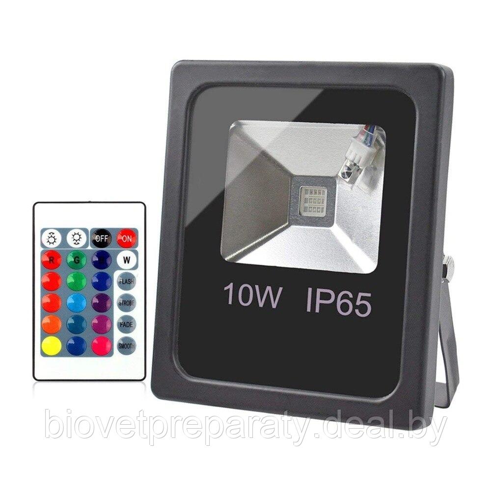 Светодиодный прожектор 20W LED RGB c пультом 90-240V,1800lm, 180*140*130 mm - фото 2 - id-p2900786