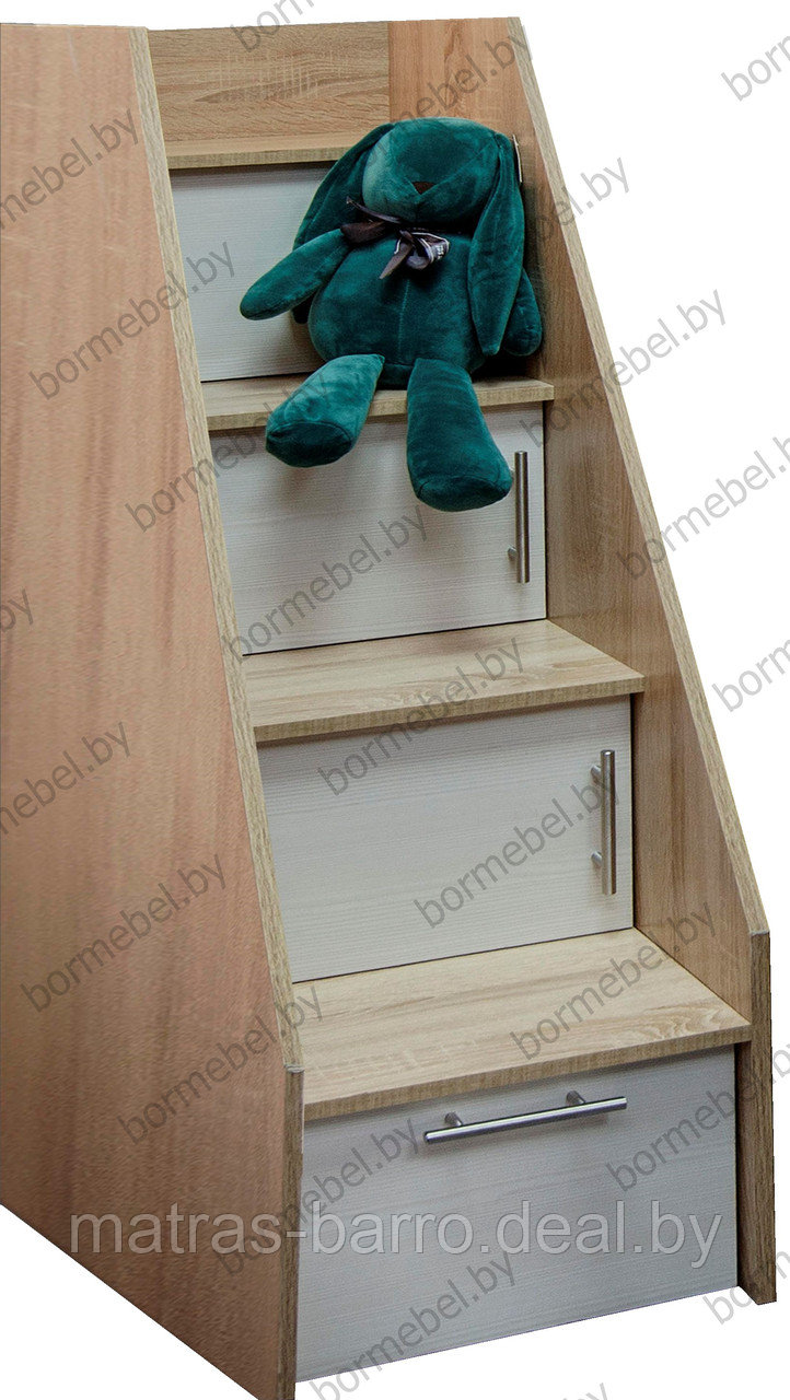 Лестница-комод низкая для двухъярусной кровати (дуб сонома/бодега светлая) - фото 1 - id-p194018855