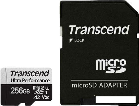 Карта памяти Transcend microSDXC 340S 256GB (с адаптером), фото 2