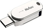 USB Flash накопитель 3.0 64GB Netac U785C Dual metall (USB+Type-C)