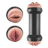 Мастурбатор Lovetoy 2 в 1 Traning Master Double Side Stroker-Mouth and Pussy, фото 7