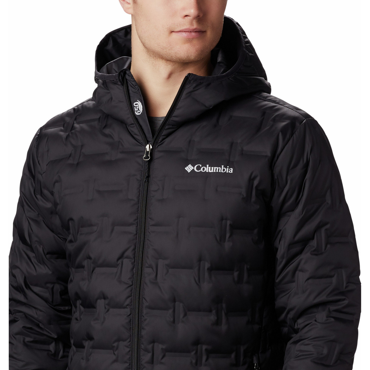 Куртка пуховая мужская Columbia Delta Ridge Down Hooded Jacket чёрный - фото 3 - id-p194024526