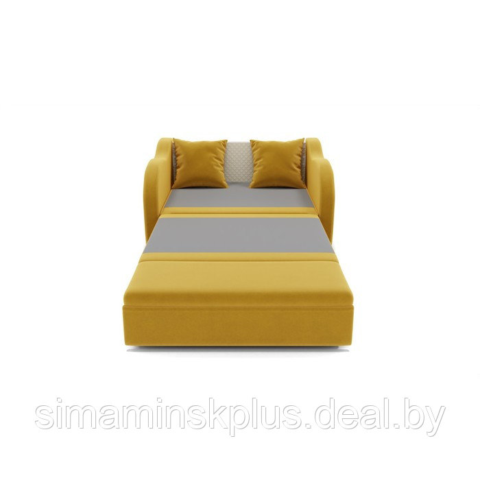 Прямой детский диван «Бали», механизм выкатной, велюр, цвет селфи 08 - фото 5 - id-p194031478