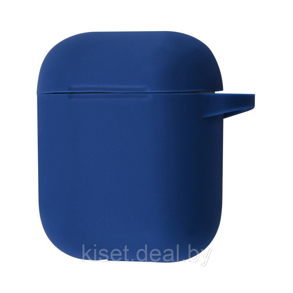 Силиконовый чехол для наушников Apple AirPods / AirPods 2 синий - фото 1 - id-p194029675