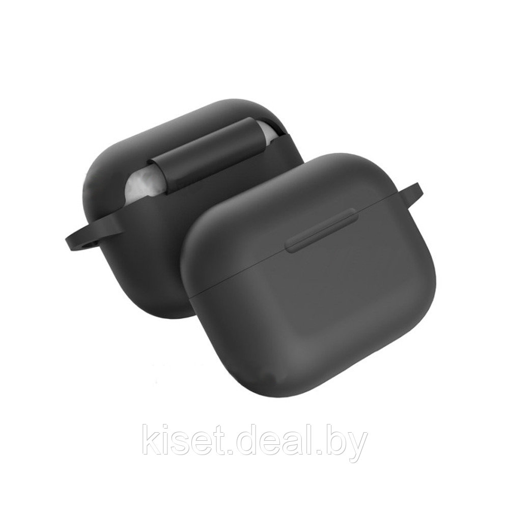 Силиконовый чехол для наушников Apple AirPods / AirPods 2 черный - фото 1 - id-p194029692