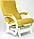 Кресла-качалки Bastion Кресло-качалка Бастион-5 арт. Bahama yellow ноги белые, фото 2