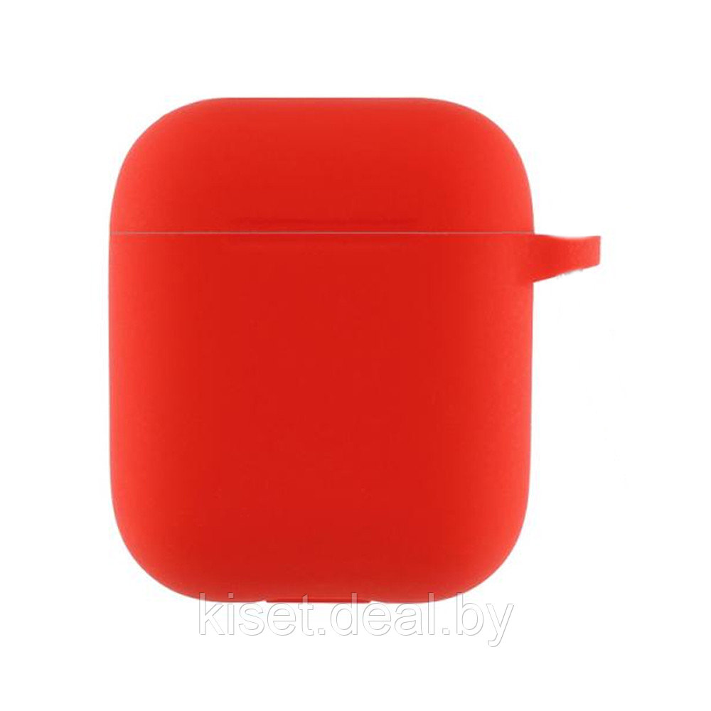 Силиконовый чехол для наушников Apple AirPods / AirPods 2 красный