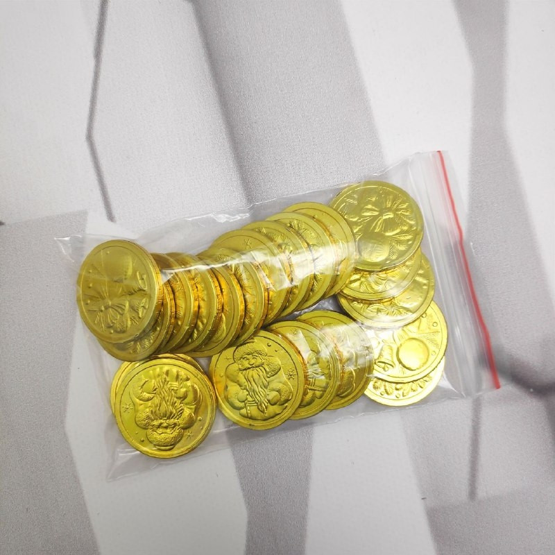 Золотые шоколадные монеты Bitcoin, набор 20 монеток (Россия) - фото 6 - id-p193699283
