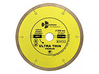 Алмазный круг 200х25.4mm по керамике сплошной ультратонкий Hot Press (1.7mm) TRIO-DIAMOND UTW505
