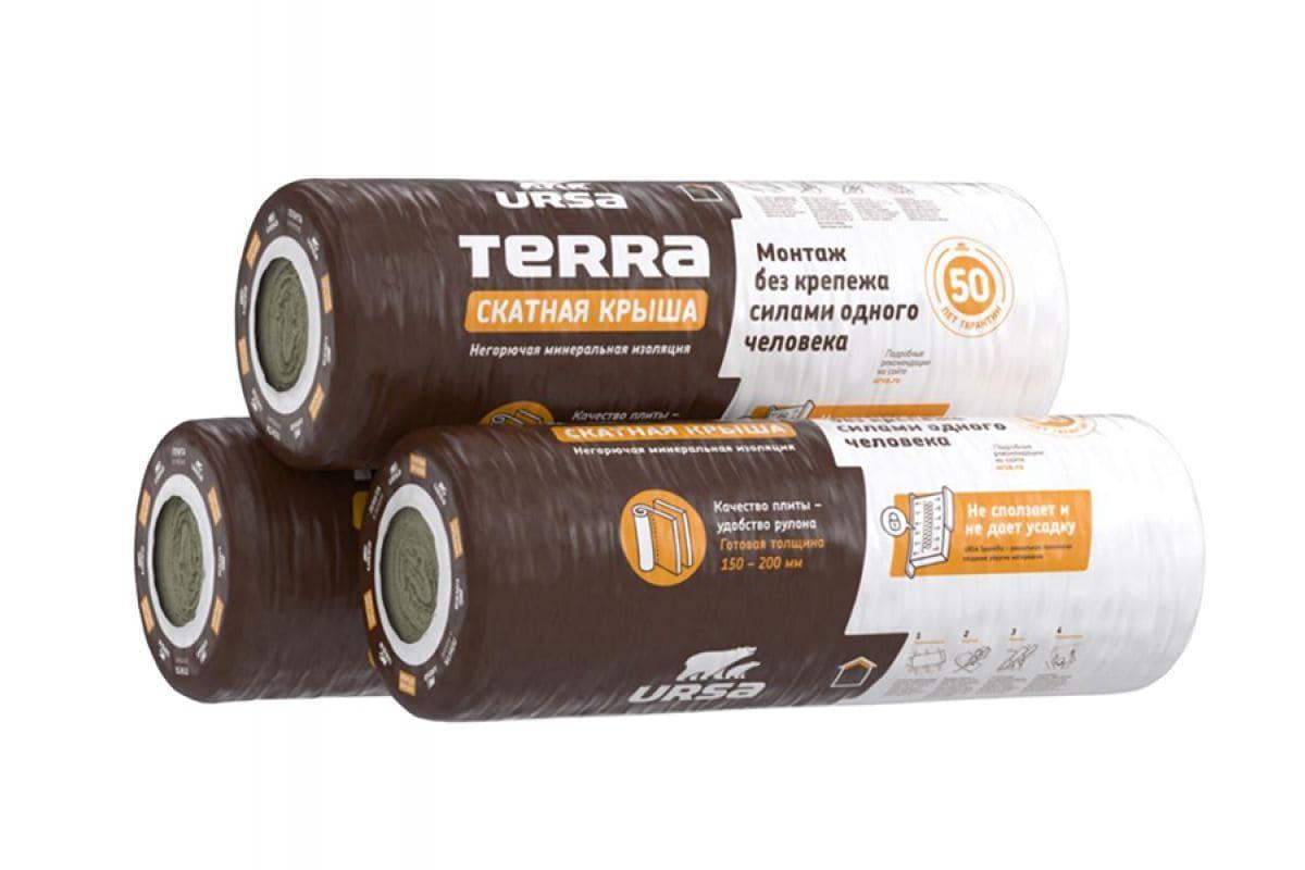 Маты теплоизоляционные URSA Terra 35 QN 4500-1200-100 (5,4 м2/рул)