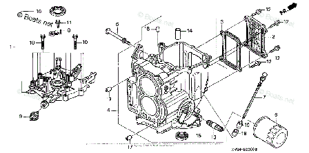 Сальник 28х45х8 коленвала Honda BF15D/20D, 91203-ZY1-003, фото 2