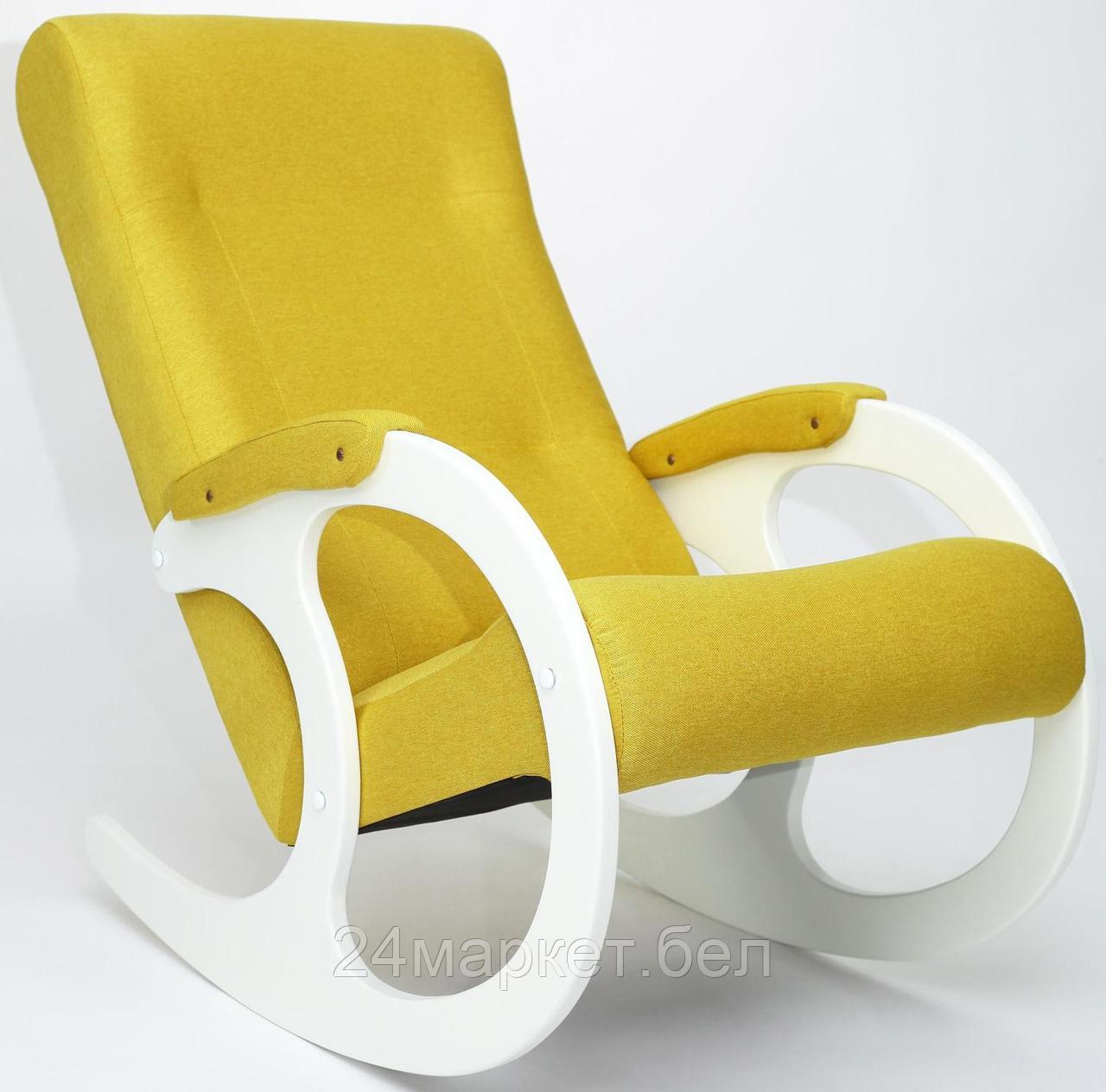 Кресло-качалка Бастион-3 арт. Bahama yellow (ноги белые) - фото 1 - id-p194030980
