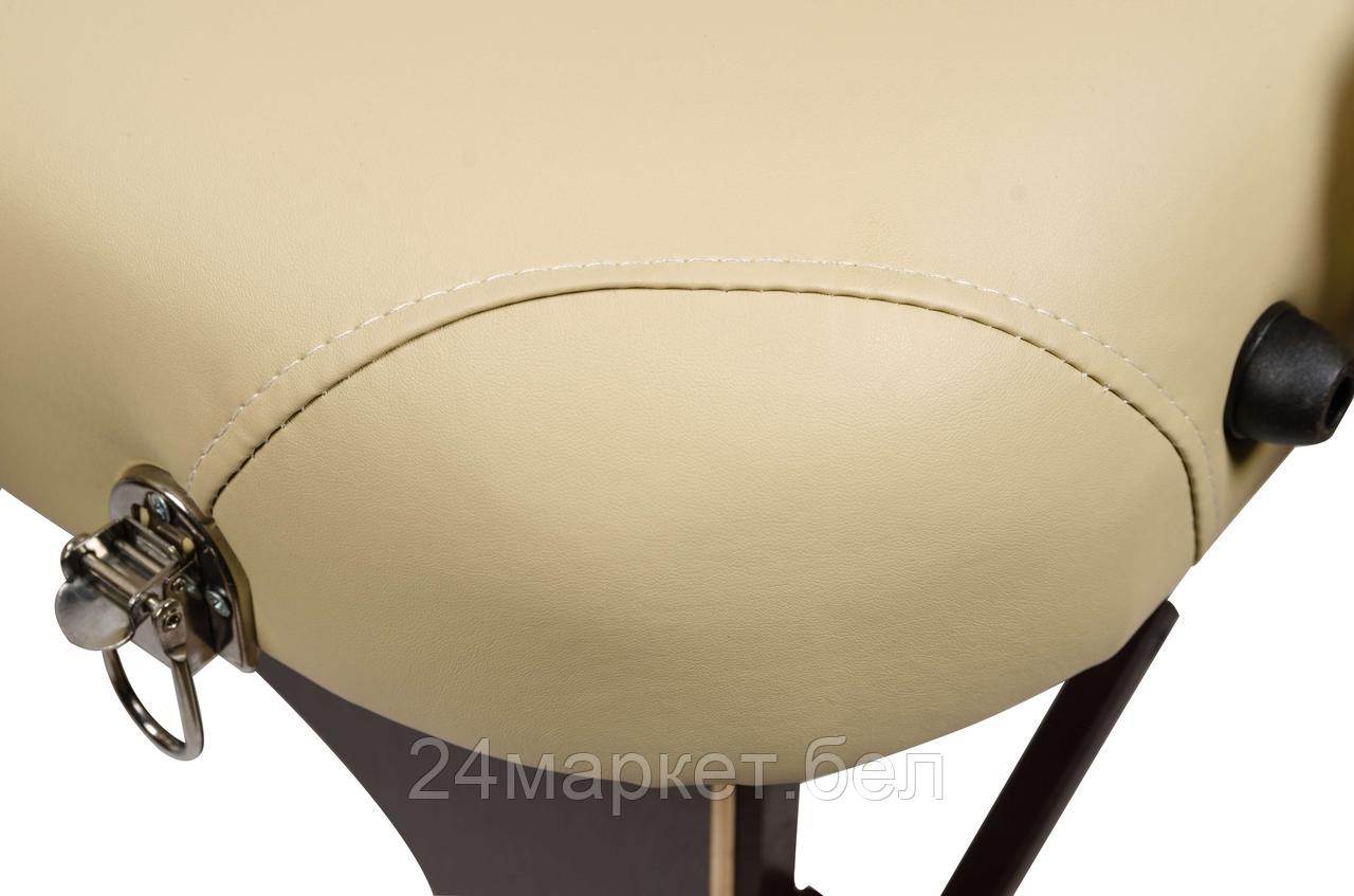 Массажный стол Atlas Sport 70 см XXL PRO с валиком (с memory foam) складной 3-с деревянный (бежевый) - фото 6 - id-p194031012