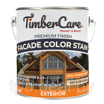ПРОПИТКА КОЛЕРУЕМАЯ СУПЕРСТОЙКАЯ ДЛЯ НАРУЖНЫХ ДЕРЕВЯННЫХ ПОВЕРХОСТЕЙ TimberCare Facade Color Stain, Tint base