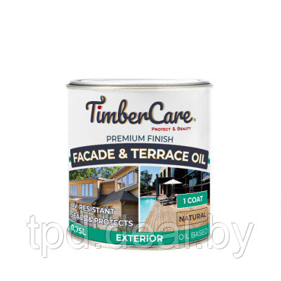 Защитное обновляющее масло для фасадов и террас TIMBERCARE® Facade & Terrace Oil, Банка 750 мл - фото 1 - id-p194047045