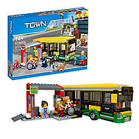 A19079 Конструктор Сити "Автобусная остановка", 377 деталей, аналог LEGO City 60154