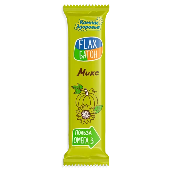 Флакс батон "Микс -лен, кунжут, подсолнечник, тыква, мед", 30 гр
