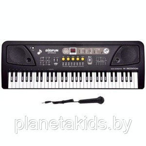 Синтезатор ( пианино) с микрофоном от сети и от батареек, с подключением MP3, арт. BF-830A2 - фото 2 - id-p194068763