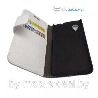 Кожаный чехол-книга для LG Nexus 5 белый - фото 1 - id-p194071552