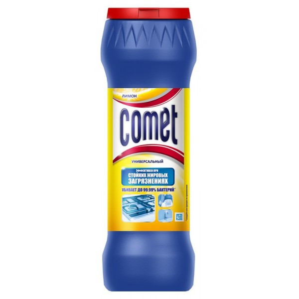 Порошок чистящий COMET с дезинфиц. свойствами Лимон с хлоринолом  475г.