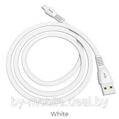 USB кабель Hoco X40 Lightning для зарядки и синхронизации (белый) 1 метра - фото 1 - id-p194071874