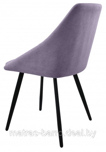 Интерьерный мягкий стул Монти Лофт (эмаль Чёрный муар/велюр Catania Lavender) - фото 3 - id-p194073217