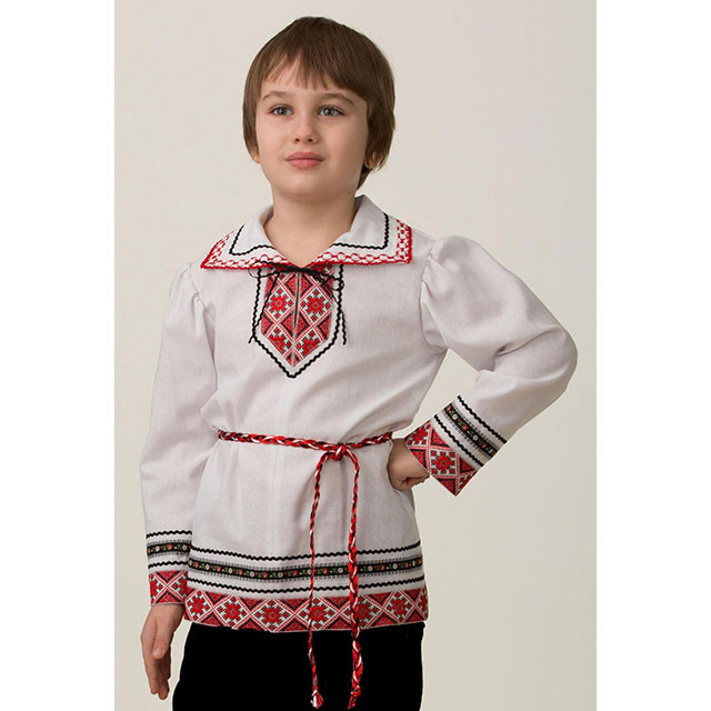 Национальный костюм Рубашка вышиванка (мальчик) 5601-1 / Батик - фото 1 - id-p194073552