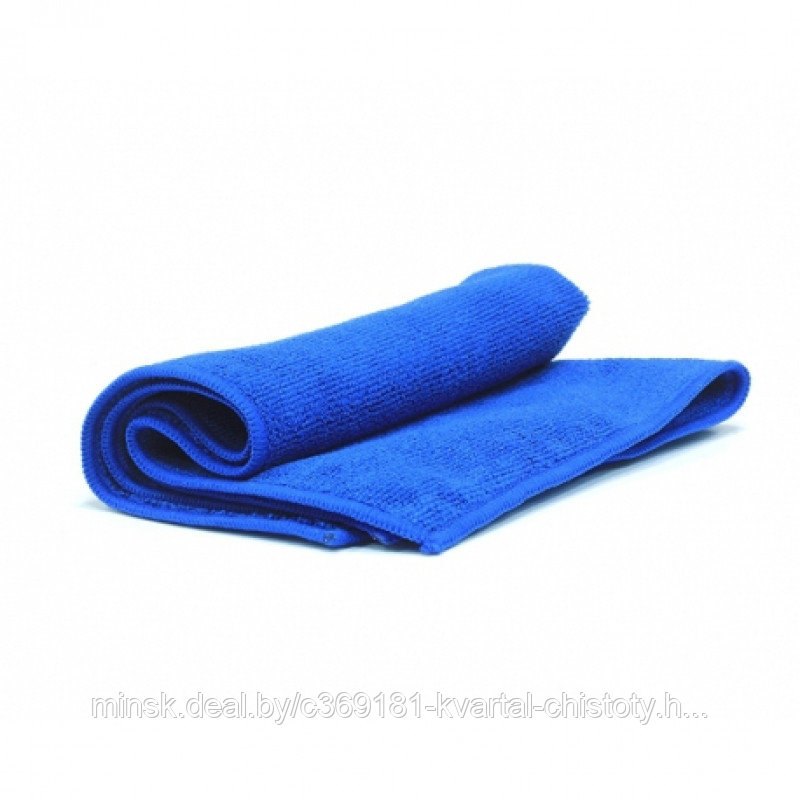 Салфетка из микрофибры 35х35см 220 г/м2 универсальная синяя, РФ