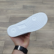 Кроссовки Nike Air Force 1 Mid All White с мехом, фото 5